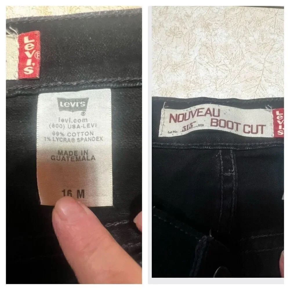 Levi Womans 515 Bootcut Black Jeans Sz 16 - Picture 8 of 8